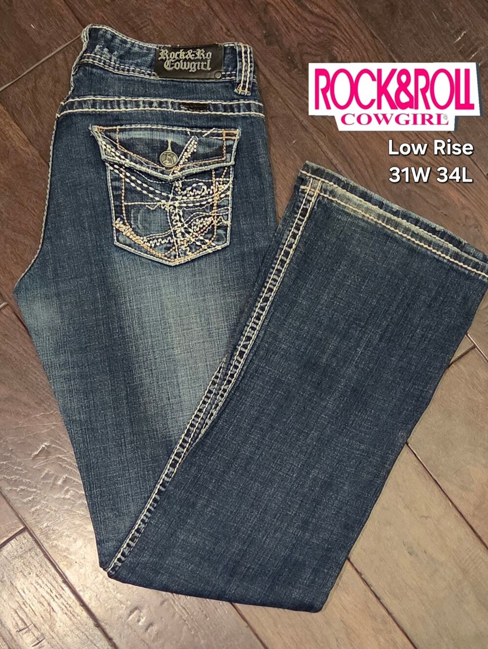 Rock & Roll Cowgirl Women's Low Rise Jeans